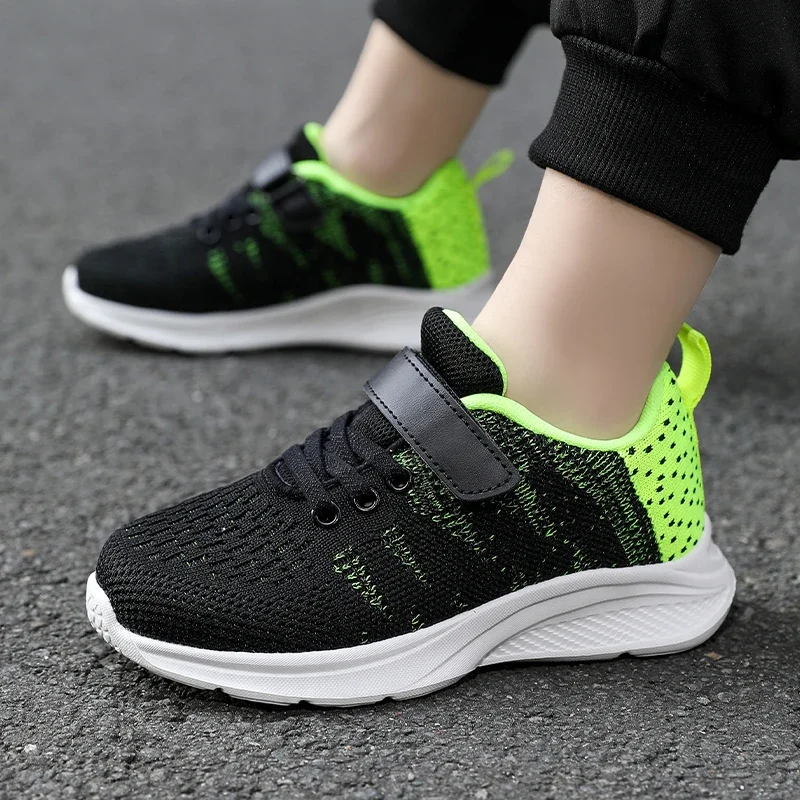

Children's Sneakers Spring New Mesh Breathable Boys' and Girl's Sports Shoes Hook Loop Student Kid's Casual Running Shoes