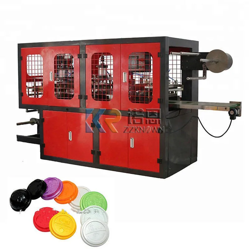 Disposable Plastic Paper Coffee Cup Lid Cover Forming Making Machine Cup Cover Making Machine