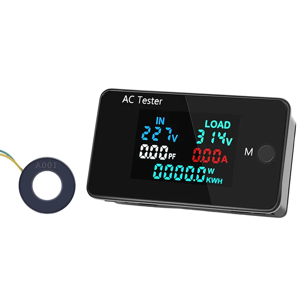 

AC Display Current Display Meter Nylon Casing AC Voltage Meter APM Processor Technology Electrical Monitoring Tool
