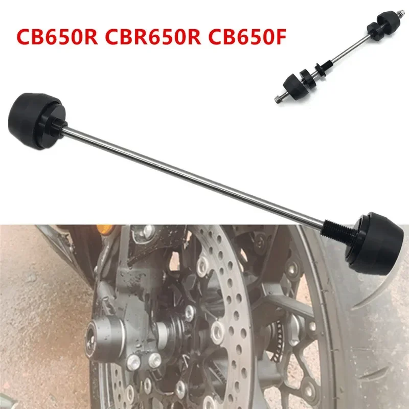

For Honda CBR650R CB650F CBR650F CB650R Front Axle Fork Crash Slider Motorcycle Front Axle Fork Crash Sliders Wheel Protector