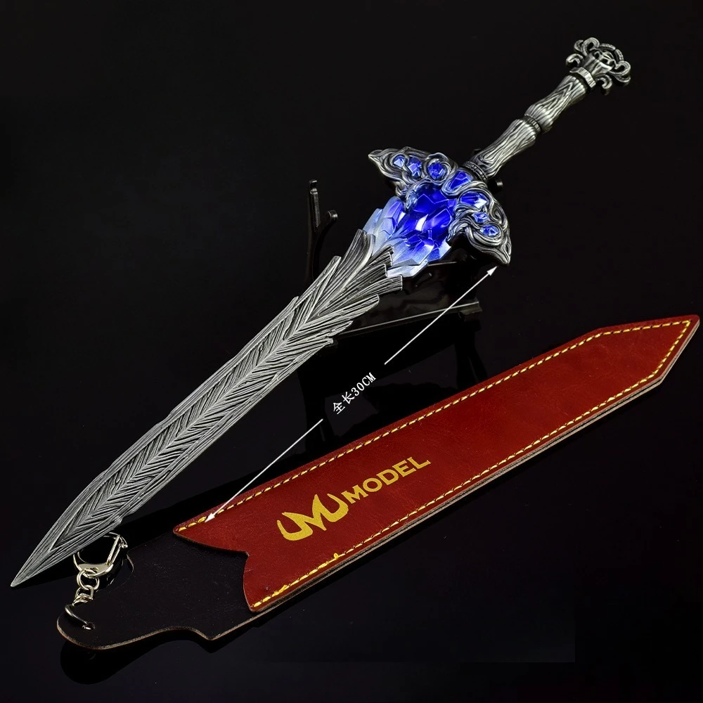 30 cm Lazuli Glintstone Zwaard Legering Spel Perifere Cool Rechte Zwaard Model Decoratie Ornament Geschenken Speelgoed Collectie voor Jongen
