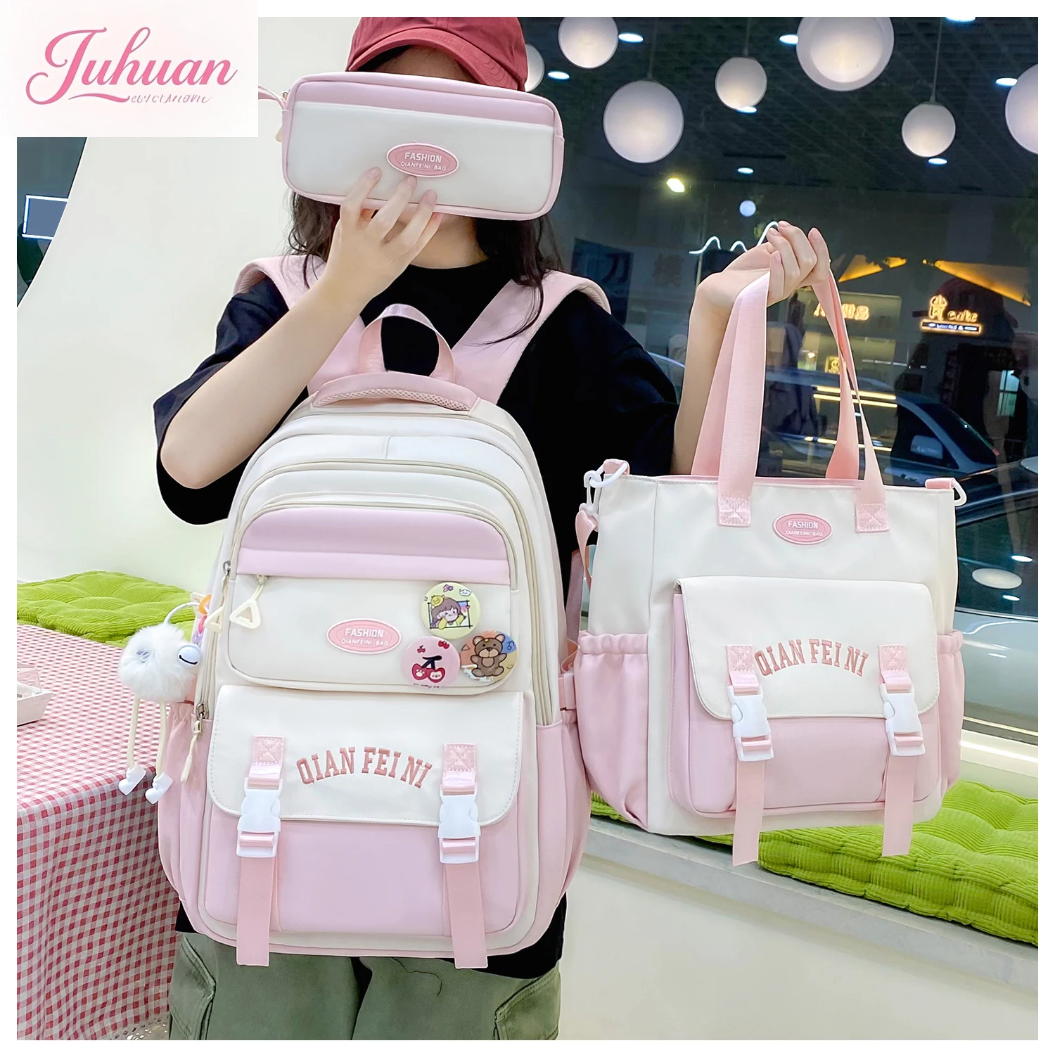 Junior High School Girls Primary School Students Backpack Large Capacity College Style High Value Girl Cute Versatile Schoolbag