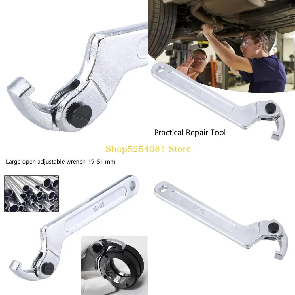 

AXYC Hook Spanner Adjustable Universally Wrenches Square Head Steel Screw Nut Bolts Driver Hand Tool C Spanner