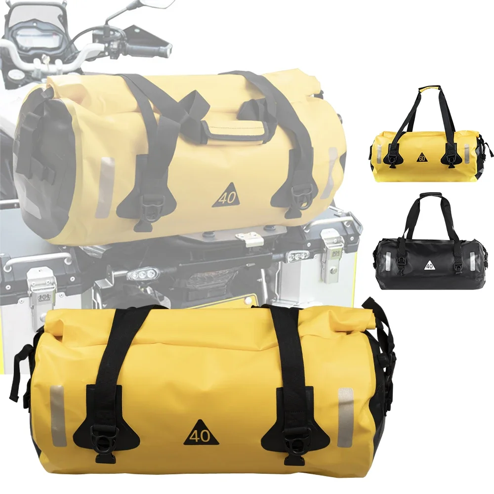 

Motorcycle Waterproof Tail Bag Travel Outdoor Dry Luggage Roll Pack Bag 80/40/60L Motorbike Luggage Backpack Motorcycle Seat Bag