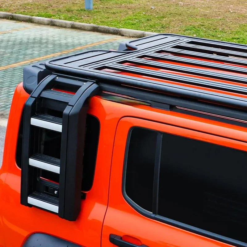 KQX High Quality Heavy Duty Aluminum Alloy Roof Rack Kit 300 Multi-Function Cargo Rack Off-Road Climbing Ladder Luggage Rac