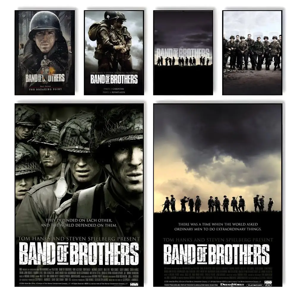 War B-Band of Brothers Poster, selbstklebend, stilvoller Kunstdruck, Poster für die Wanddekoration zu Hause