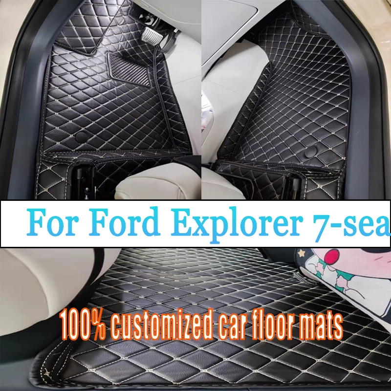 

Автомобильные коврики для Ford Explorer 7-местный 2016 2017 2018, автомобильные подушечки для ног, автомобильный ковер, аксессуары для интерьера