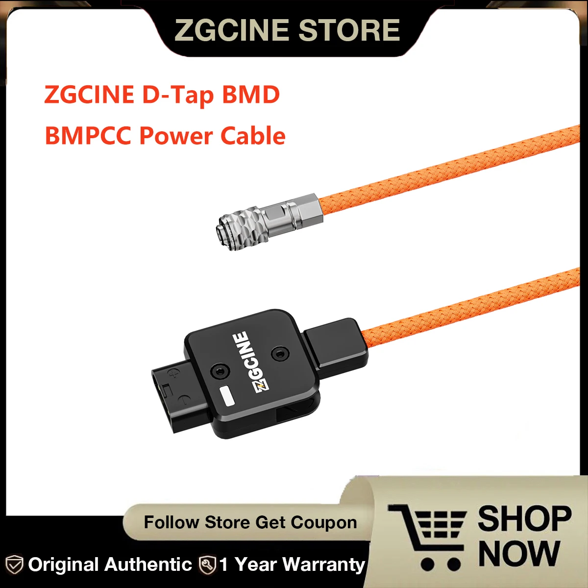 ZGCINE D-Tap to BMPCC Power Cable(braided wire）