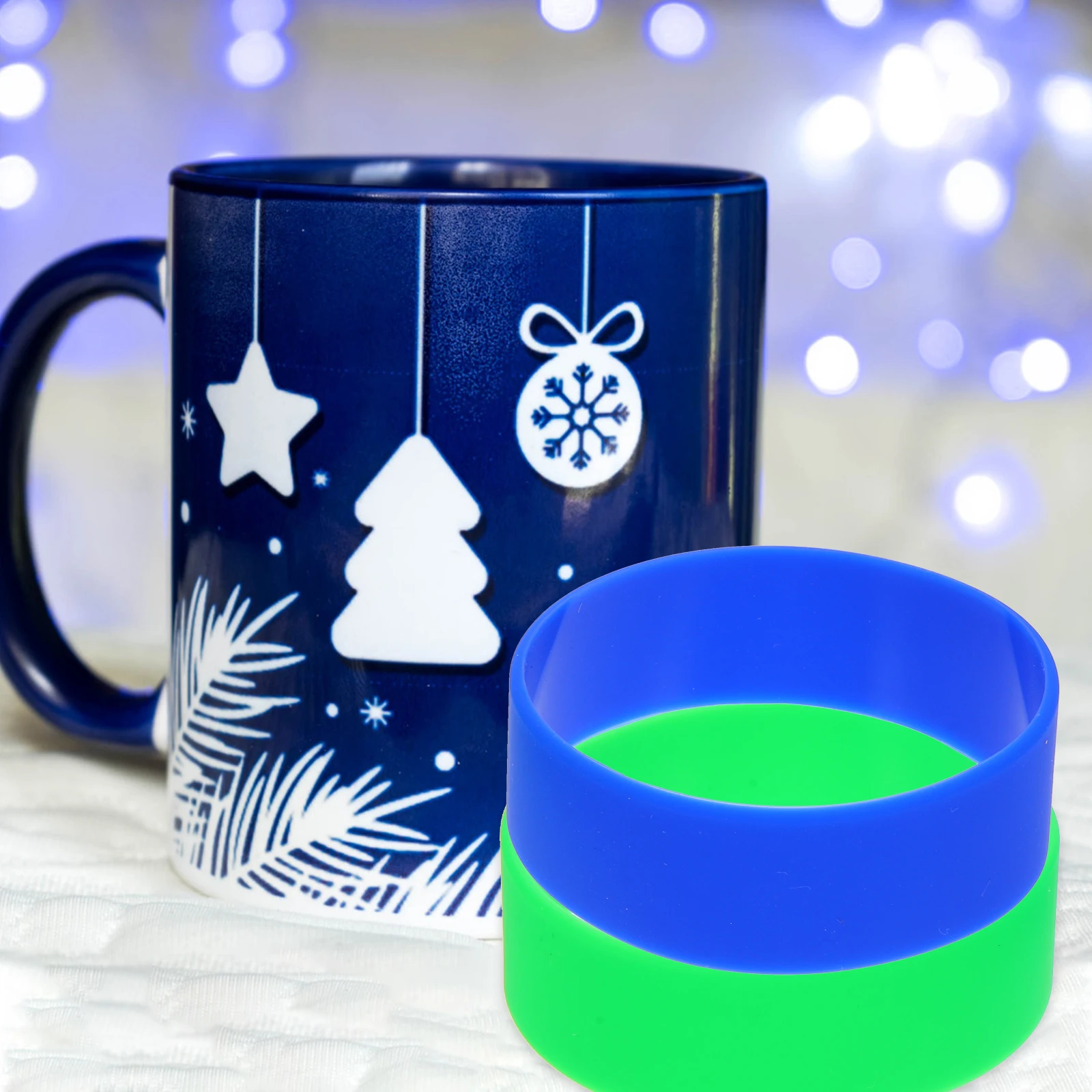 

10 Pcs Sublimation Silicone Bands Elastic DIY Craft Supplies Water Bottle Accessories Art Tools Practical Useful