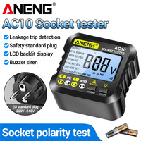 Socket Circuit Tester ANENG AC10 Digital Display Zero Fire Line Polarity Phase Check Detector US/EU Plug Buzzer Siren ANENG AC10