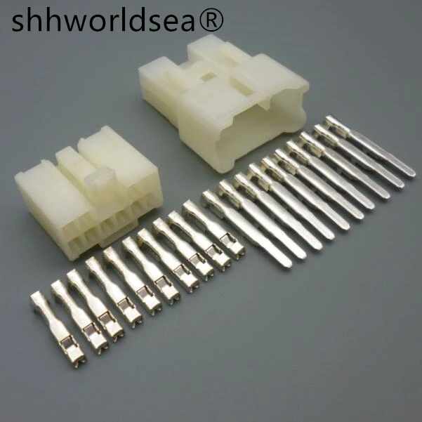 

shhworldsea 090 series 2.3mm terminal 10 pin male female electric G3 CD line tail plug wire connector 7122-1300 7123-1300