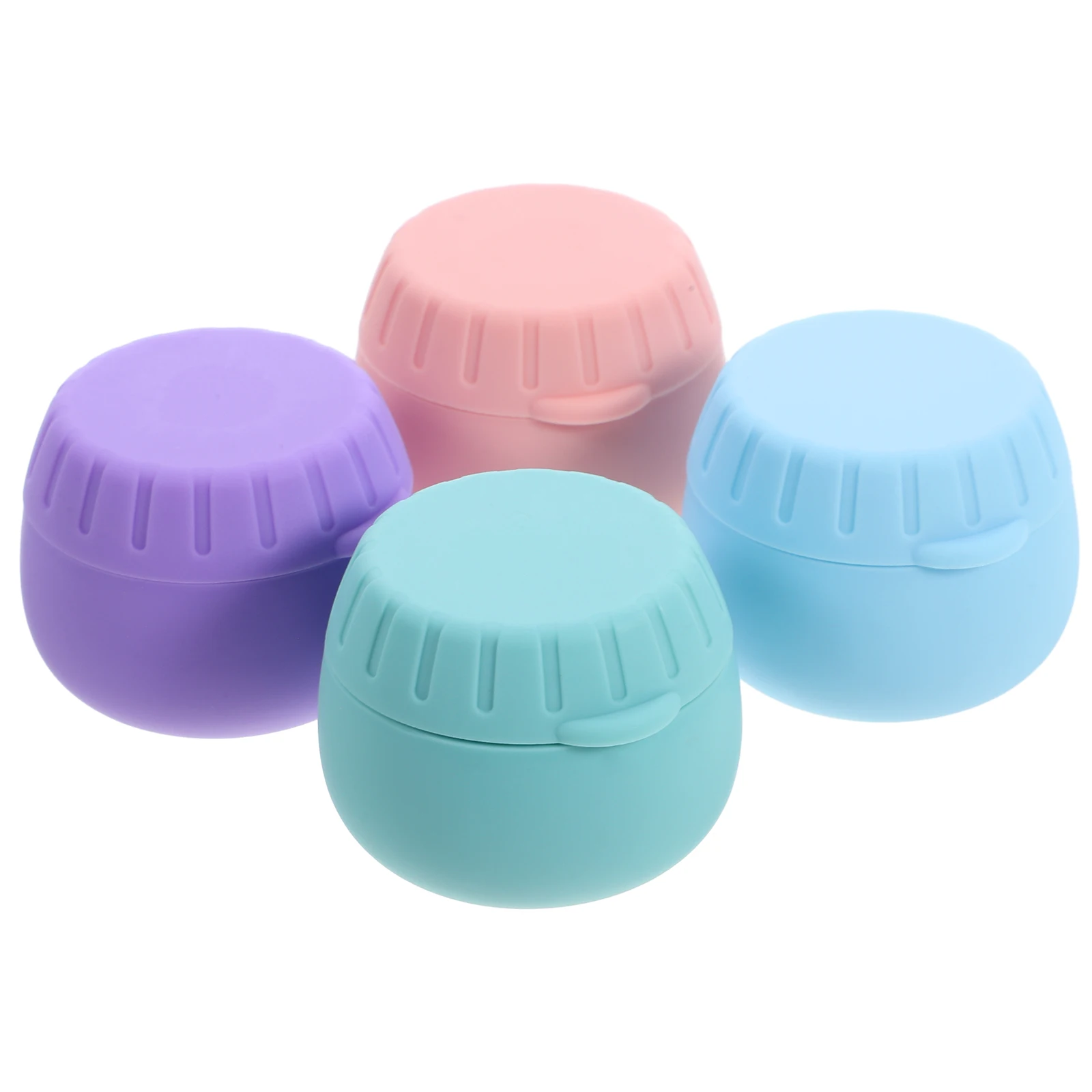 

4pcs Small Cream Jars Travel Containers With Lids Refillable Sample Lotion Sub Jars For Lip Balm Face Moisturizer Body