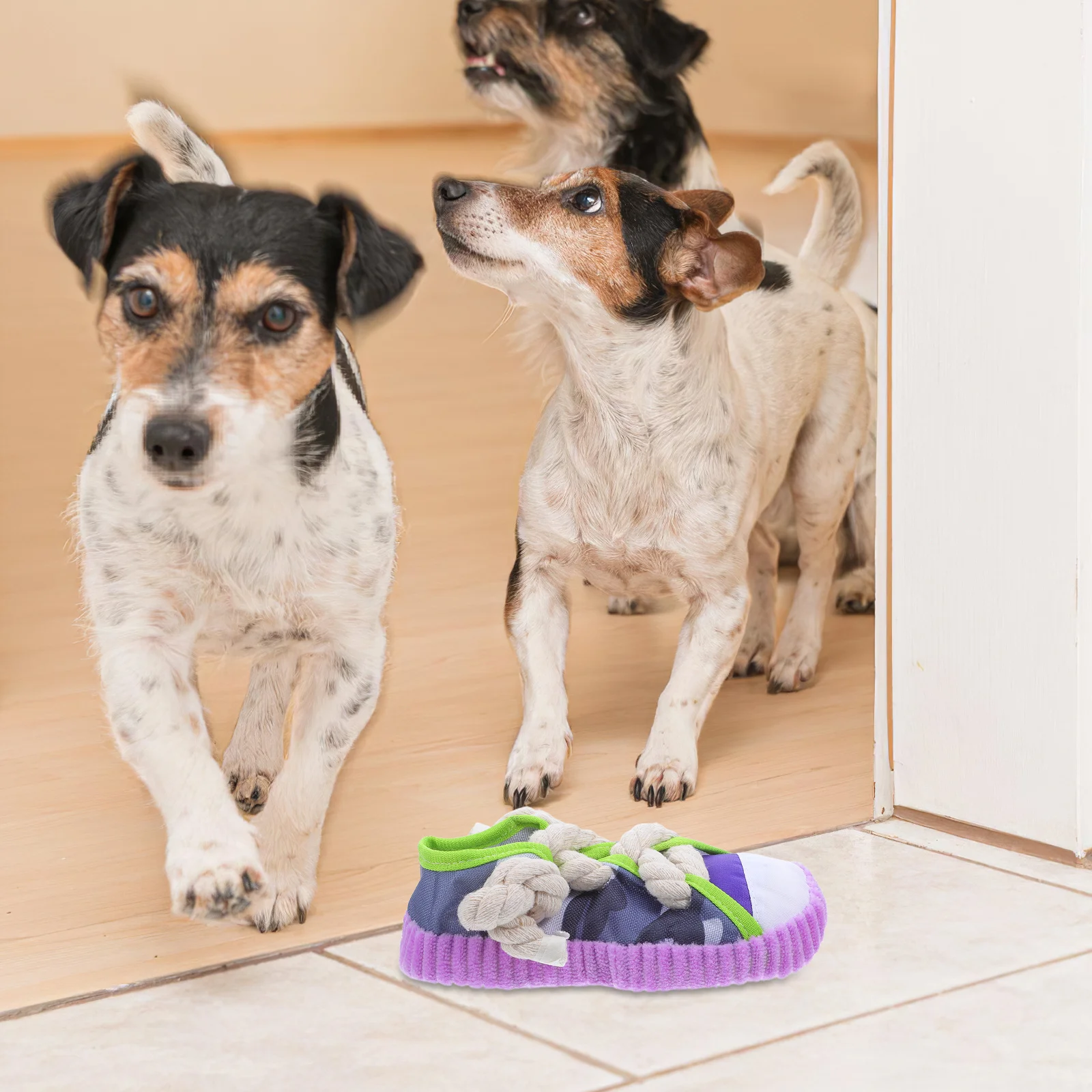 

Bite-Resistant Knotted Rope Dog Chew Ideal for Puppies Small Dogs Interactive Teeth Cleaning Indoor Outdoor Play