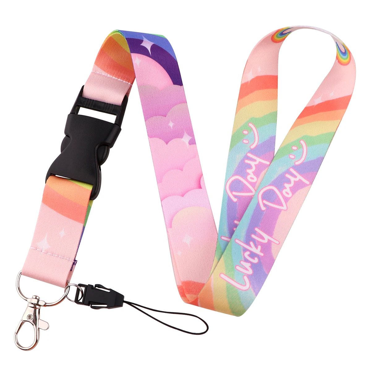 LX1205 Rainbow Dreamcatcher Lanyard For Keys ID Credit Bank Card Cover Badge Holder Phone Charm Key Lanyard Keychain Accessories