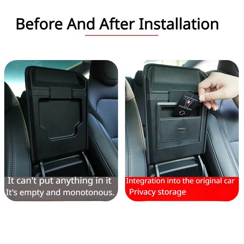 For Tesla New Model 3 Highland 2024 Hidden Storage Box Center Console Organizer Armrest Holder Box New Model3+ Car Accessories