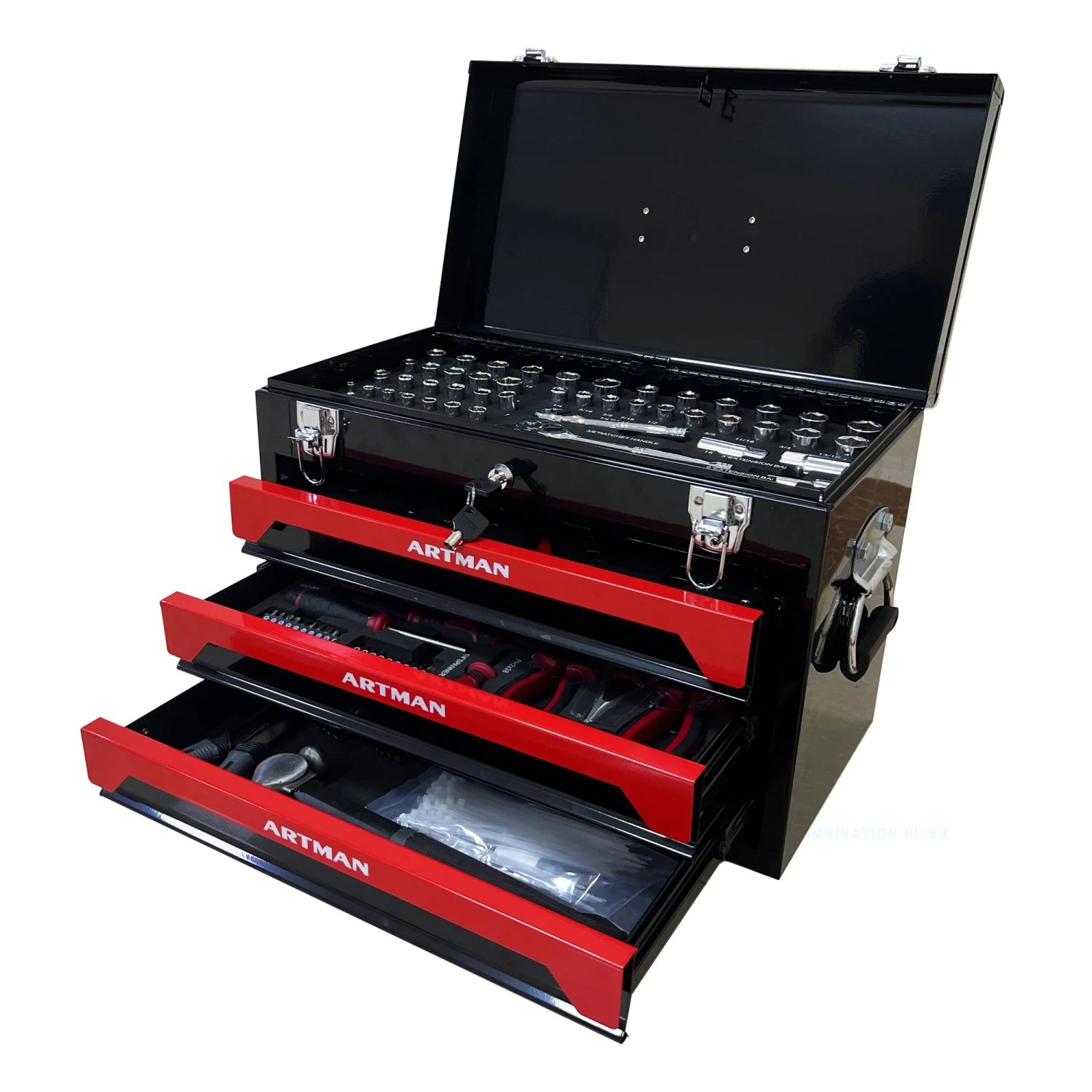 3 Drawer Tool Box Set - Essential Tools Included