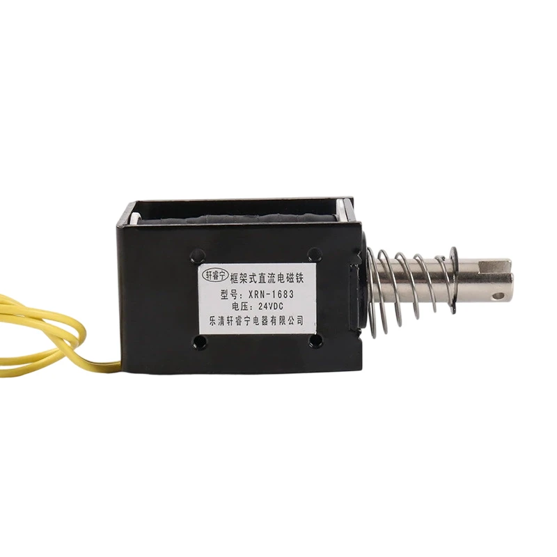 XRN-1683 XRN-1683T DC Frame Push Pull Solenoid Electromagnet 12V 24V Strong Pull Force Linear Actuator 15mm Stroke