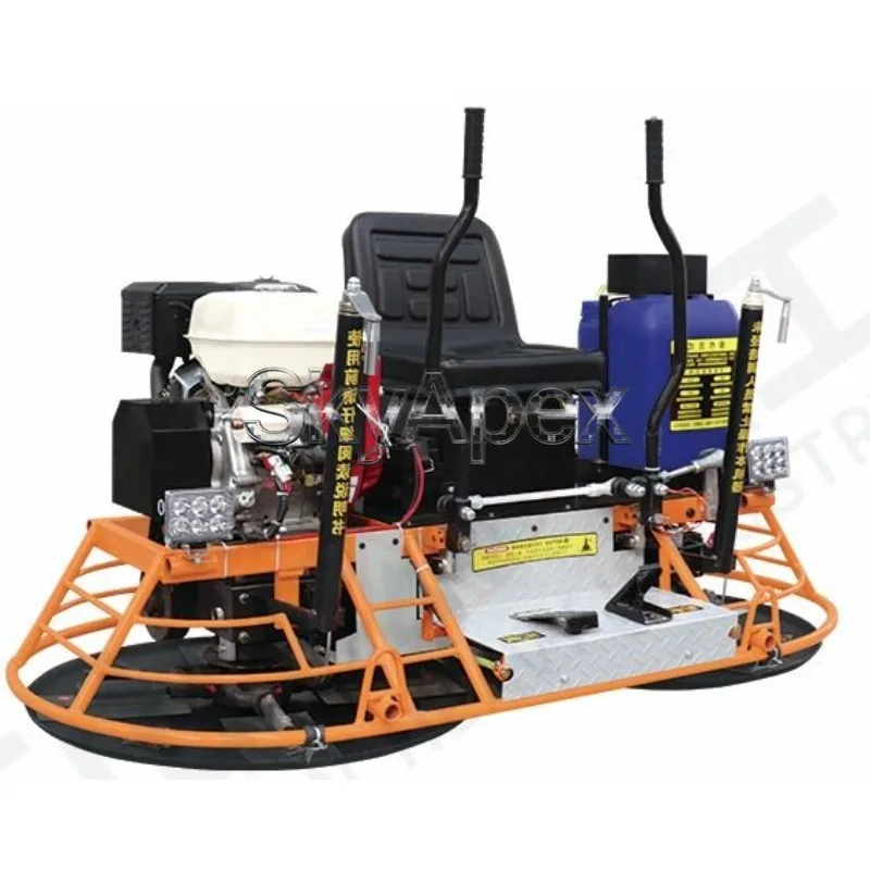 High Performance Ride-On Concrete Trowel Cement Polishing Equipment With Powerful Engine For Concrete Surface Finishing