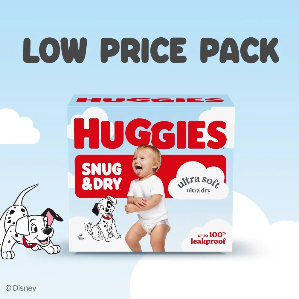 Подгузники Huggies Snug & Dry, размер 5, для детей весом 11-17 кг, 60 штук, непромокаемые, комфортные, одноразовые, для ежедневного ухода за младенцами.