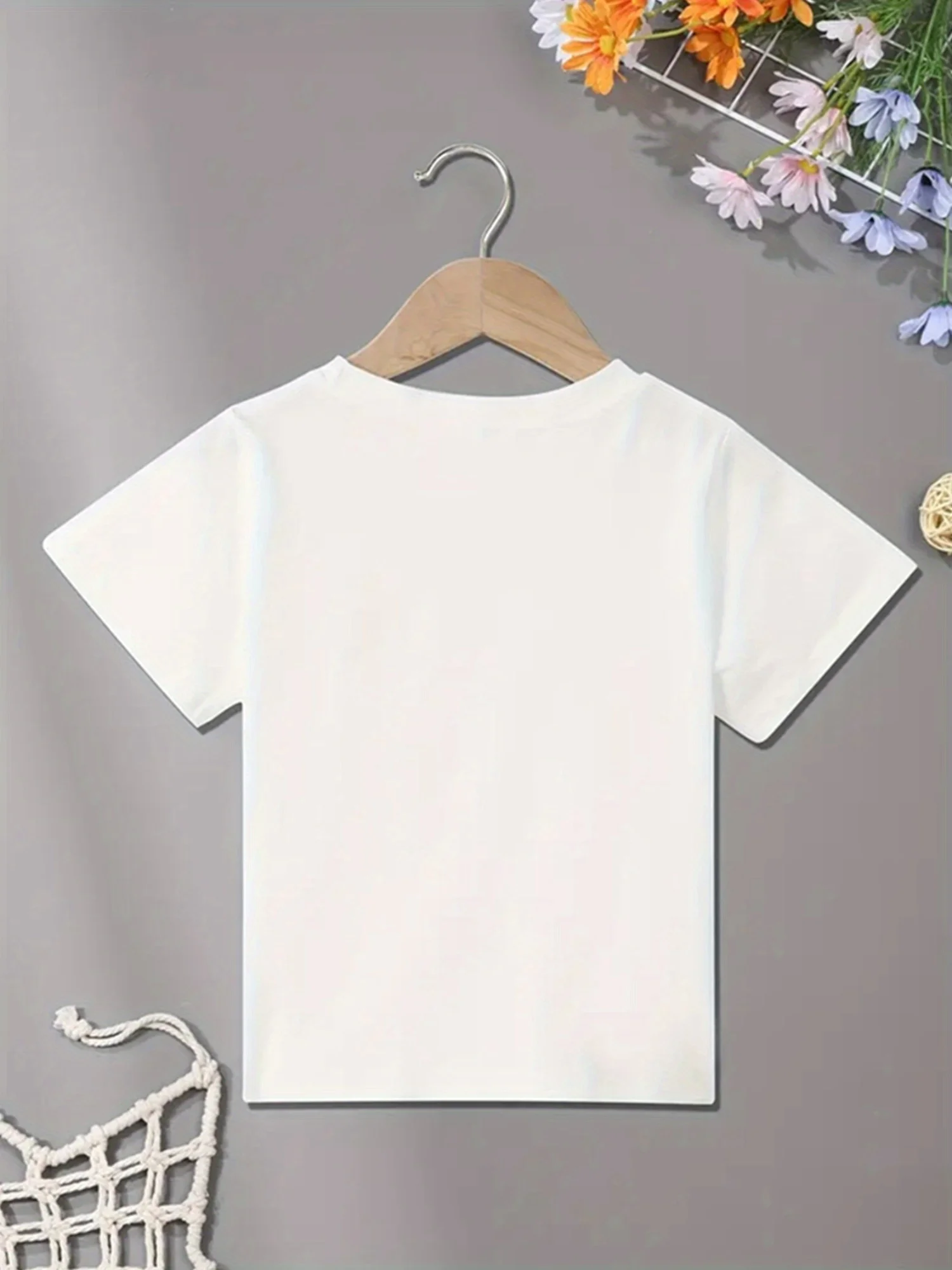 여름 여아 데일리 캐주얼에 어울리는 핑크 리본 체리 프린트 라운드넥 반팔 티셔츠 심플 캐주얼 스타일