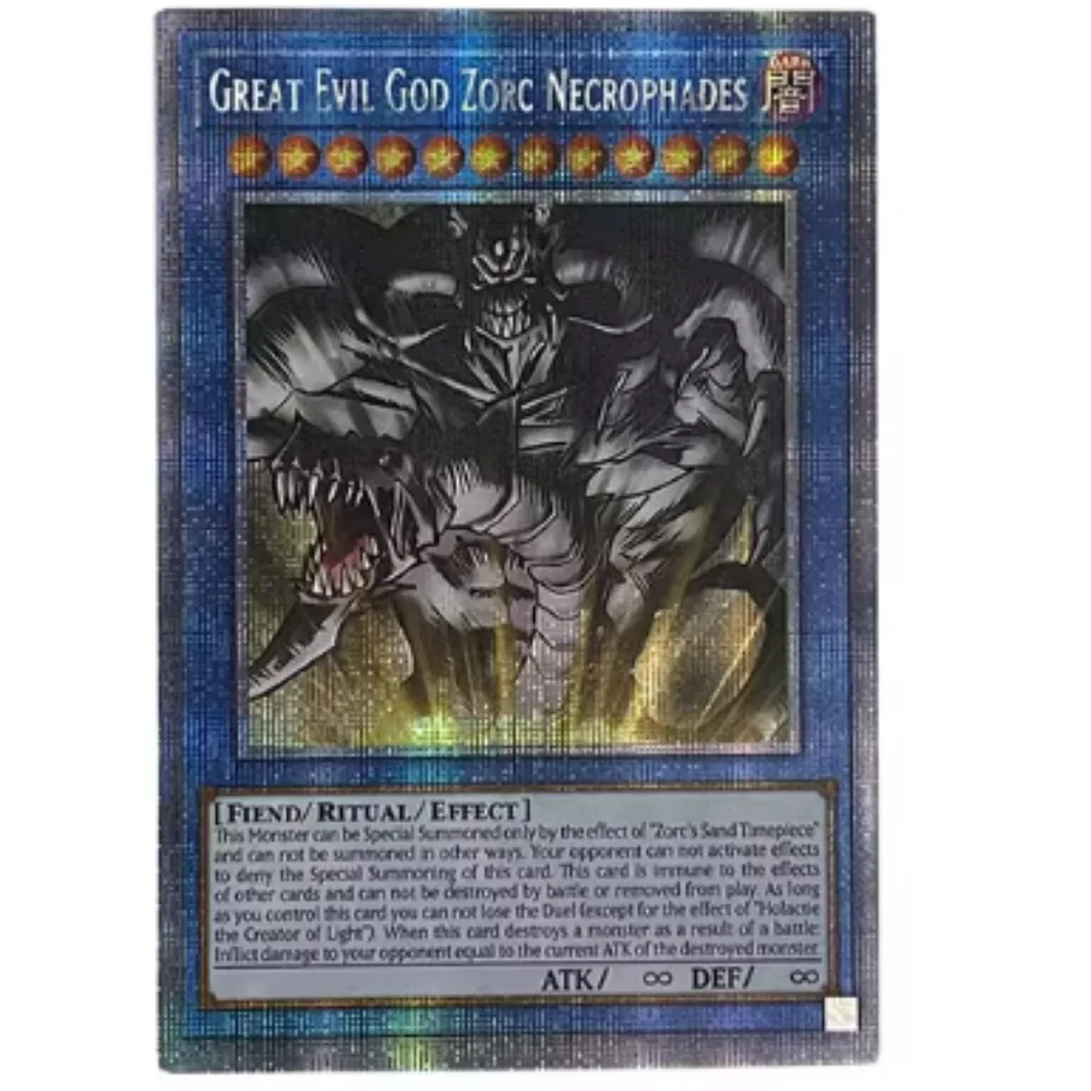 Yu-Gi-Oh OCG/TCG PrismaticSecret Rare PSER Creat Evtl God Zorc Necrophades Children\'s Gift Collectible toy Card (Not Original)