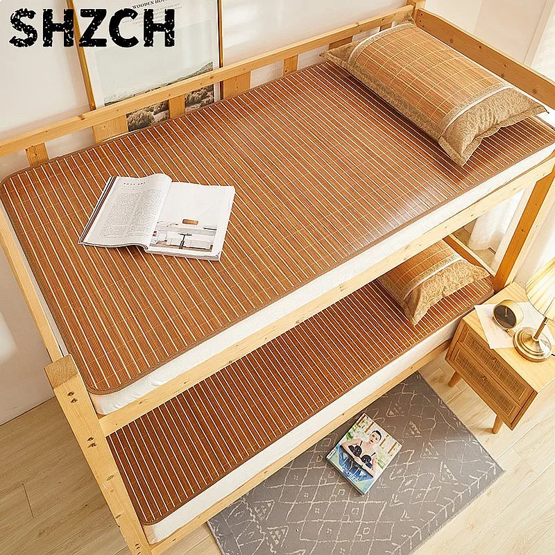 double-sided-bamboo-mat-summer-bed-rattan-mat-student-dormitory-bunk-bed-ice-silk-bedding