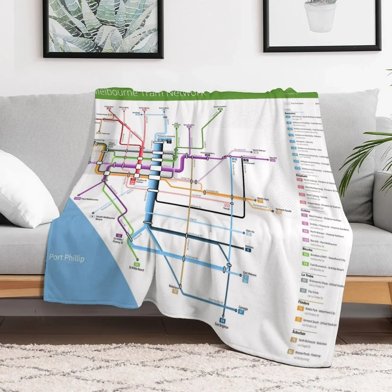 

Melbourne Tram Network Map Throw Blanket Luxury Brand Thins Blankets Blankets Sofas Of Decoration Extra Large Throw Blankets