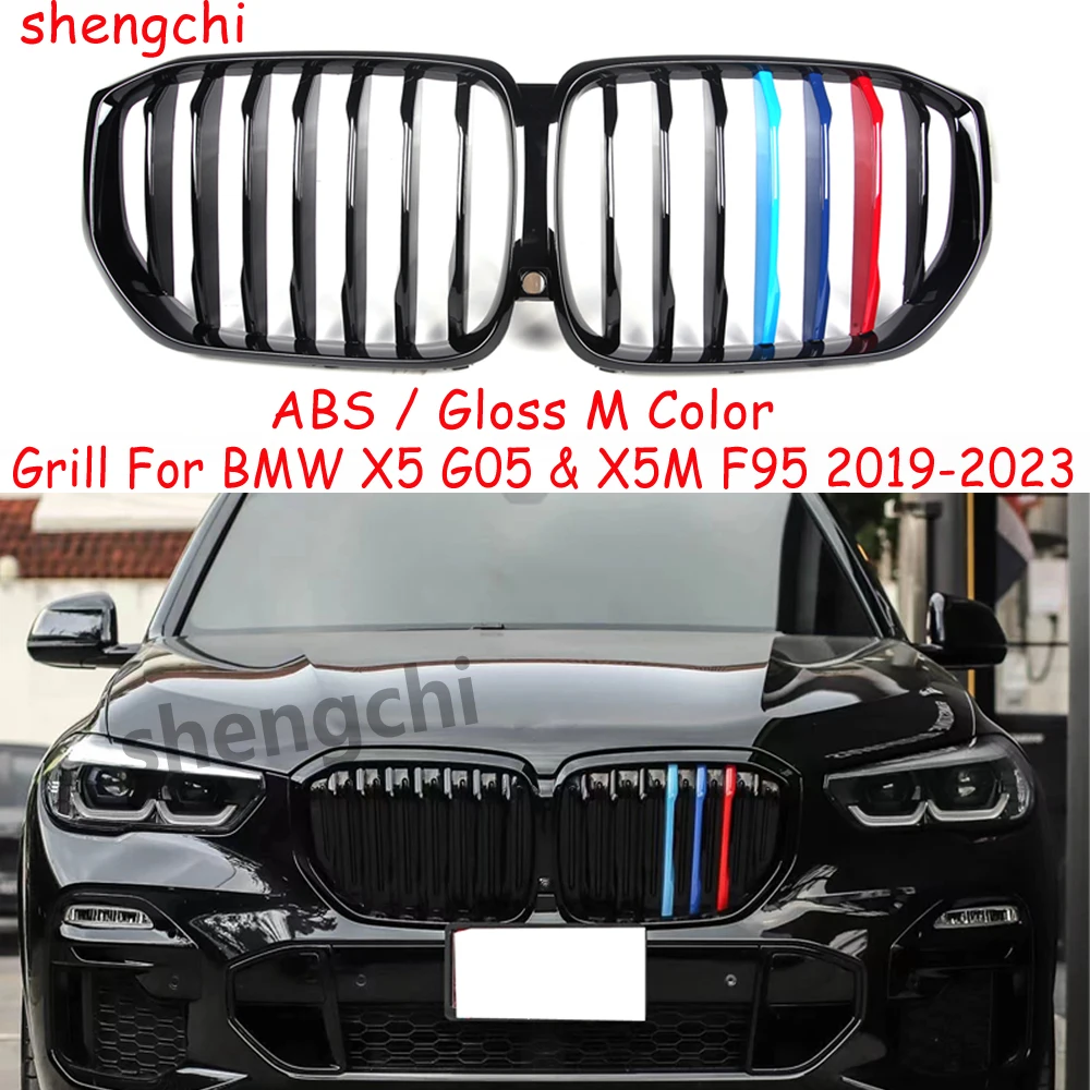 X5 G05 Pre-Lci ABS Gloss M Color Front Bumper Grille For BMW X5 G05 X5M F95 XDriver30i 40i 45e 50e 50i  M50i Grills 2019-2023