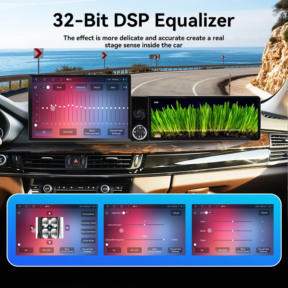 For BMW X5 X6 2014‑2018 NBT EVO Vertical Tesla Screen 13.1+12.3 Inch Dual Screen Head Unit Car Multimedia Player GPS Navigation