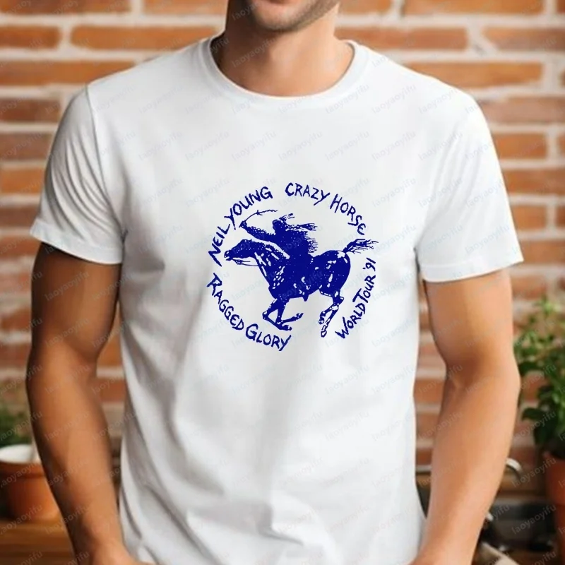 Men's T-shirts and Tank Tops - Neil Young's Summer Short-sleeved Shirts Suitable for Both Men and Women. Comfortable T-shirts.