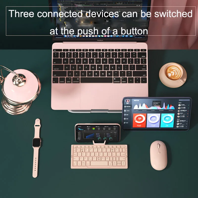 B-Tooth Folding Keyboard Can Be Connected To A Tablet Laptop Office Portable Cell Phone Wireless Small Keyboard