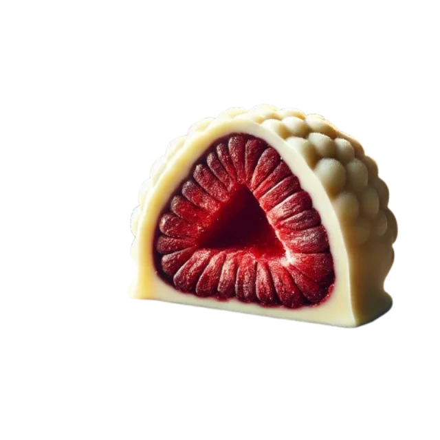 Himbeeren gefriergetrocknet in weißer Schokolade Callebaut 50g-Bukovina Shelter