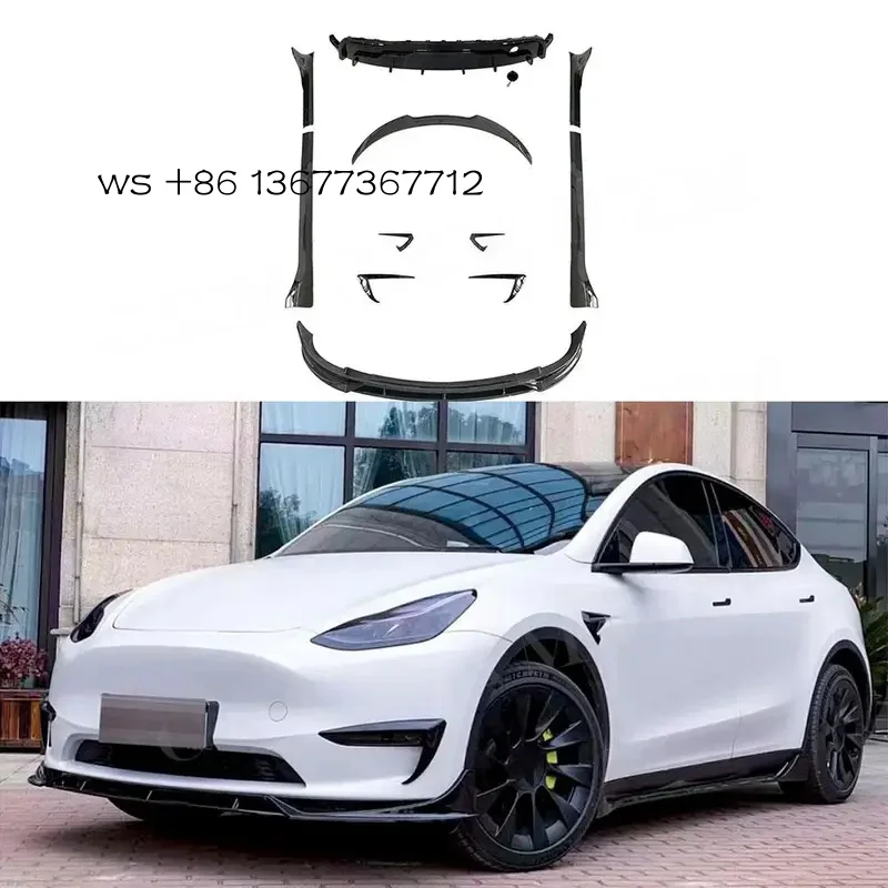 

Factory hot salesfor Model Y Car Bodykit Carbon Fiber Front Bumper Lip Diffuser Side Skirts Rear Spoiler Body Kit