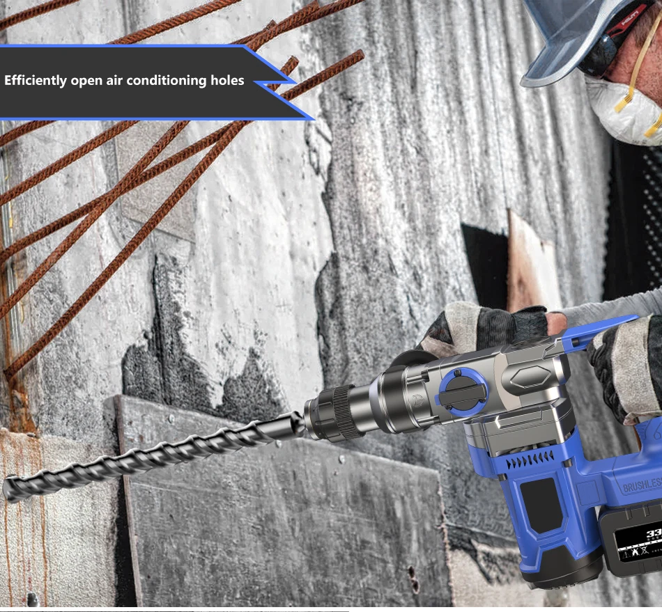 Batería inalámbrica de la máquina del taladro del martillo de la personalización de la máquina del taladro de la batería del martillo