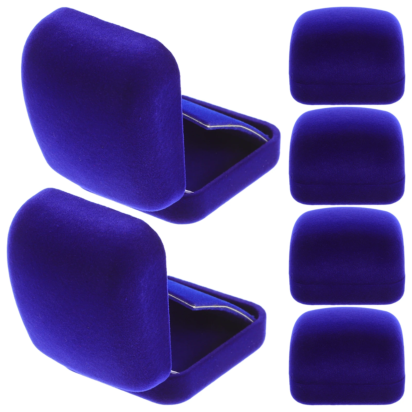 

6pcs Badge Display Box 30mm School Organizer Medal Coin Storage Case Flocked Plastic Jewelry Display Solution