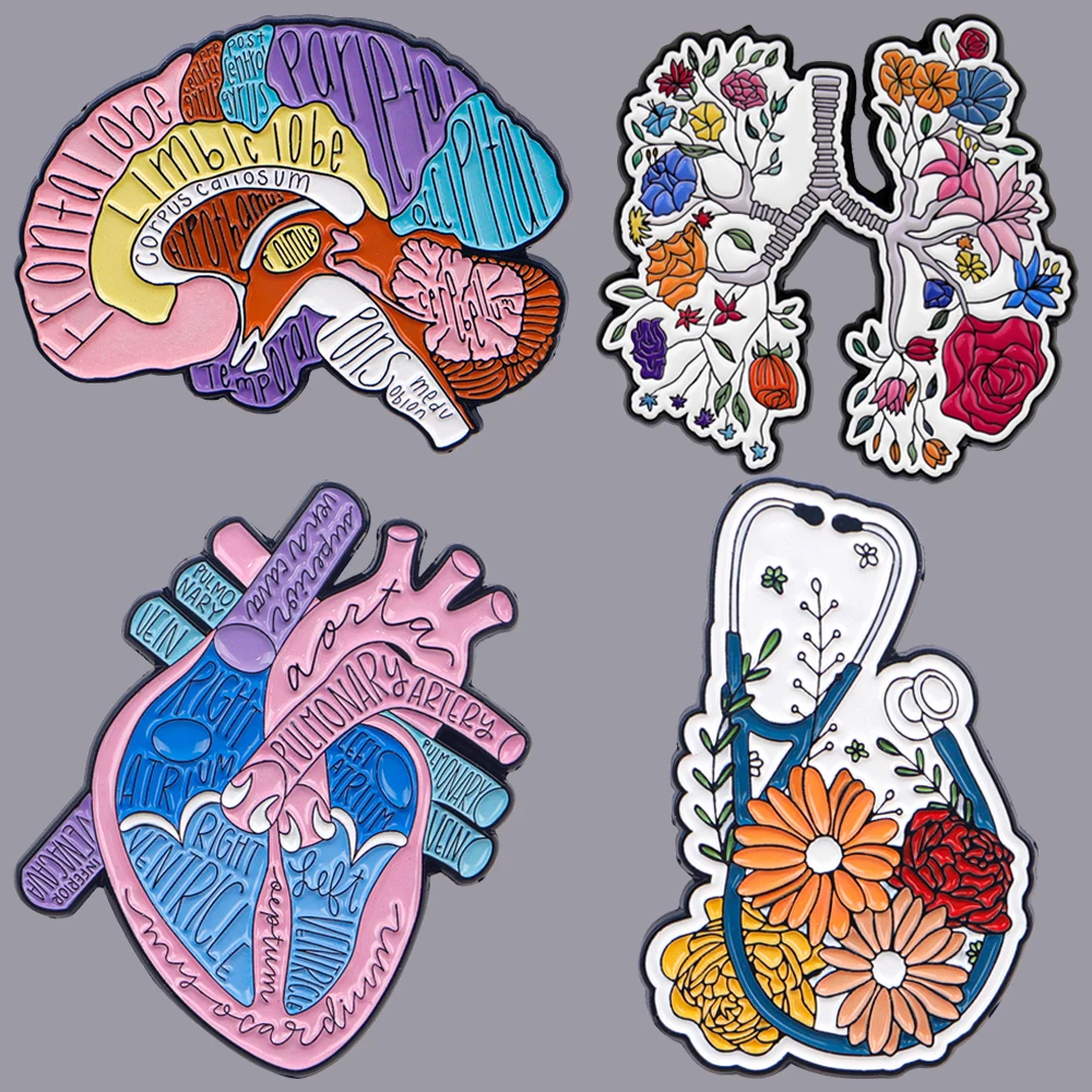 

Human Organ Enamel Lapel Pin Badge Pins Hats Clothes Backpacks Decoration Jewelry Accessories Gift