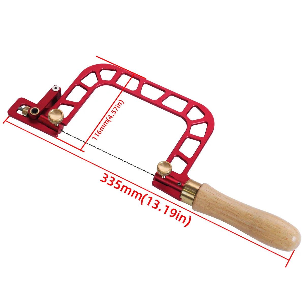 3-inch U-shaped Saw with Smooth Pulling Action and Comfortable Wooden Handle Suitable for Wood Rubber and Craft Materials