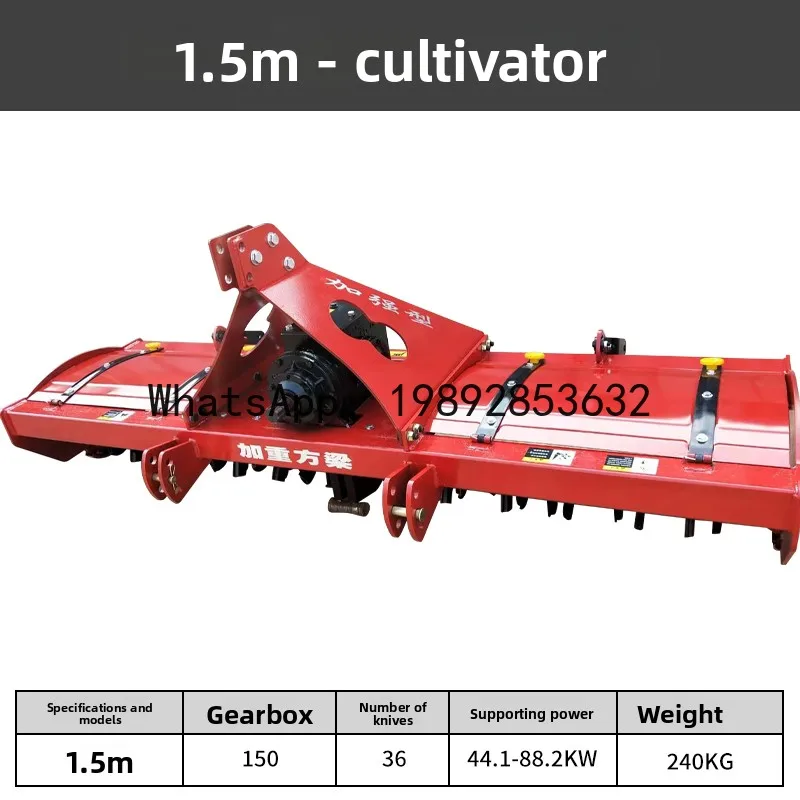 YFY Rotary Tiller Tractor Attachment Soil Turner Micro Tiller  Plow Harrow  Loose Soil Digging Four-Wheel With Soil Breaker