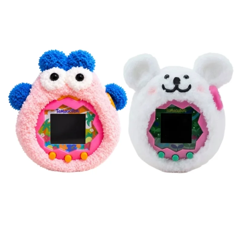 Cute Cartoon Hand Knitted Yarn Plush Protective Case For Tamagotchi Paradise Virtual Pet Machine Accessory Collectible Toy Gift