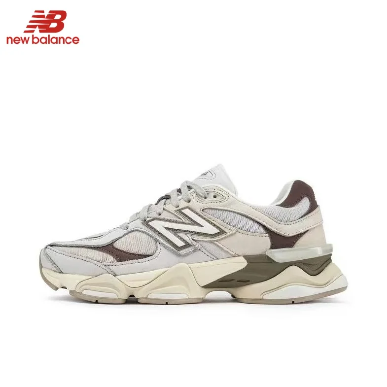 NewBalance мужские/женские NB9060 прочные винтажные кроссовки в стиле ретро унисекс с нескользящей сеткой и замшевыми дышащими спортивными прогулочными кроссовками