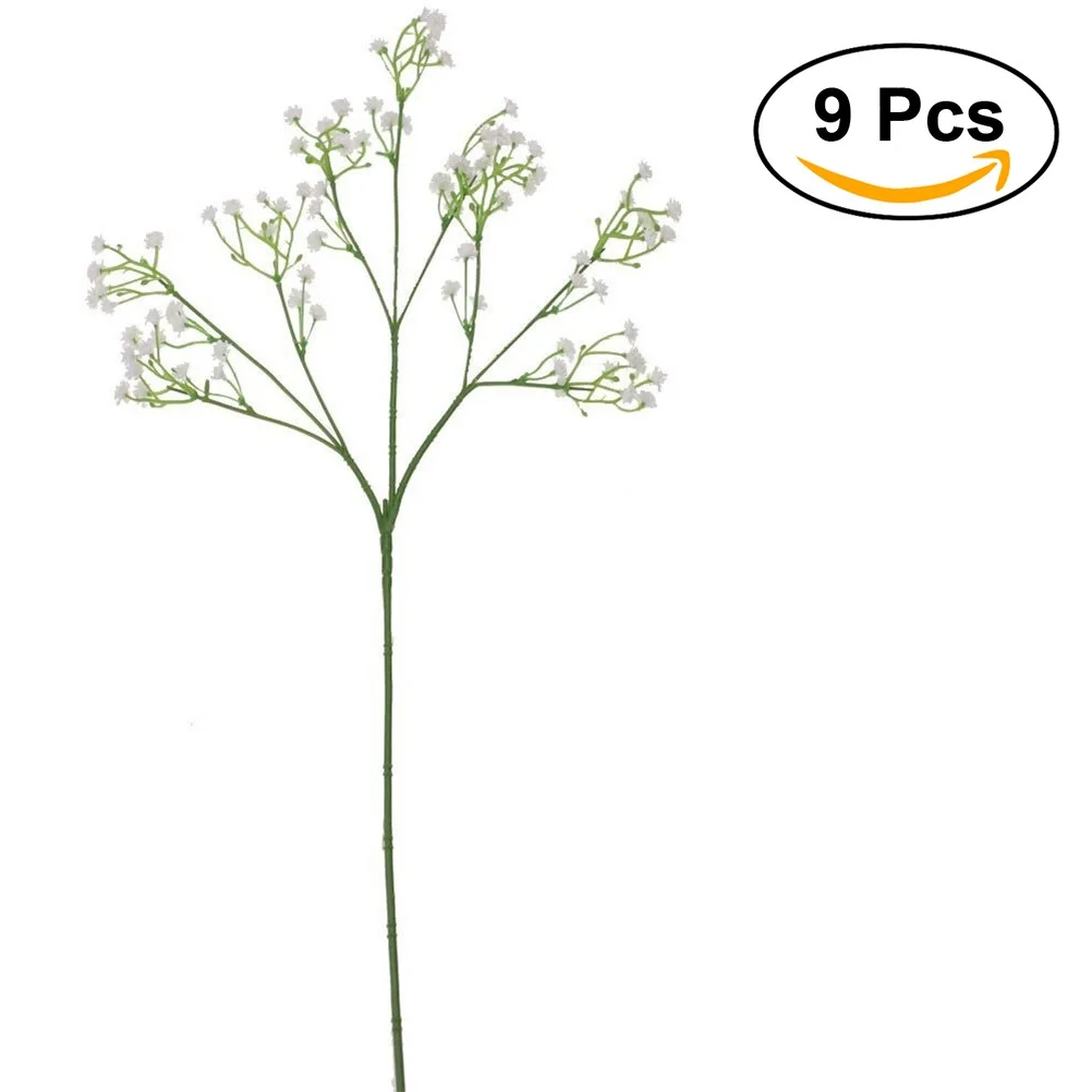 

9Pcs Artificial Gypsophila Flowers Baby Breath Bouquet Natural Elegant White for Wedding Home Decoration Indoor Outdoor