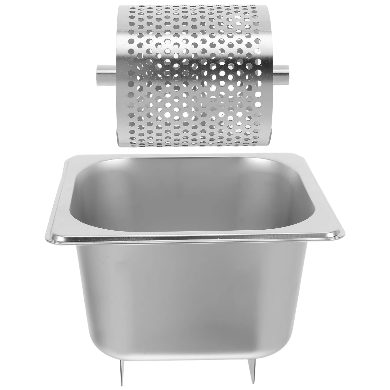 Rodillo de acero inoxidable para mantequilla con base elevada, herramienta para untar queso 7.07x6.48x4.91 para panecillos, tostadas, hamburguesas, rueda de mantequilla de cocina