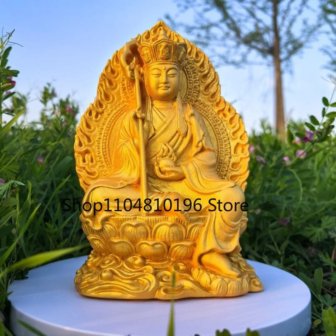 19*13cm New Ksitigarbha Bodhisattva Plaster Statue Buddha Figurine Decor