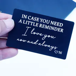 Wallet Insert Card Gifts for Him Men Husband Valentine From Wife Girlfriend Boyfriend Anniversary Birthday Gift for Groom Fiance
