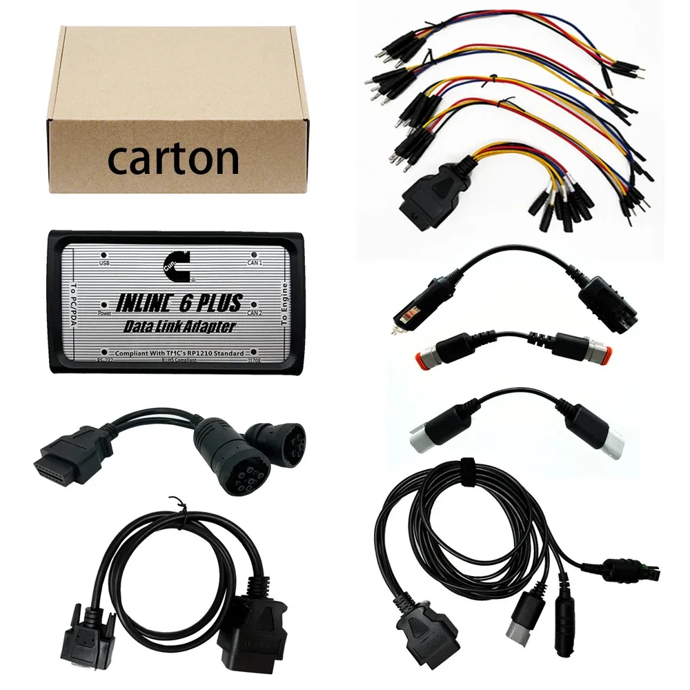 INLINE 6 Plus For Heavy Duty Data Link Adapter Truck Diagnostic Tool obd2 cable For cummins insite Diagnose scanner