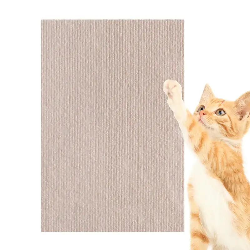 Cat Scratch Rug Self-Adhesive Trimmable Cat Mat Cat Scratching Pad Flat Cat Scratcher Easy Pad Replacement For Cat Tree Shelves