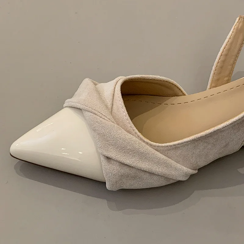 Women's Summer Sandals New with Skirt Sandals Women's Gentle Pleated Temperament French Bag Head Back Strap Wedge Heel Sandals - view 2