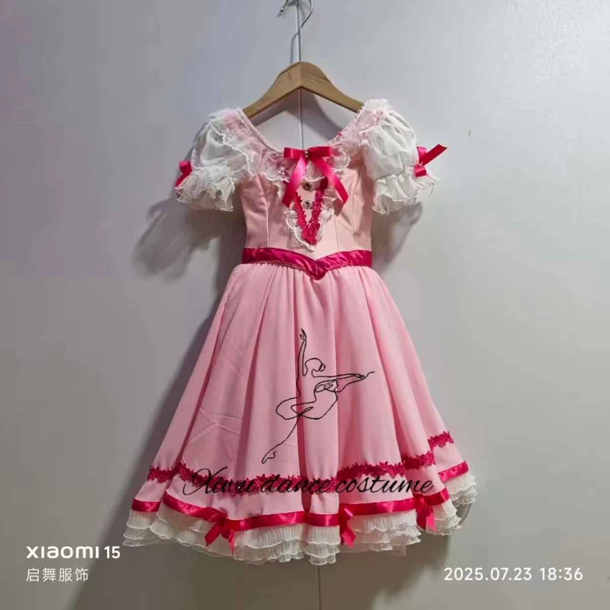 Pink Graduation Ball Clara Variations Ballet Performance Costume Customization