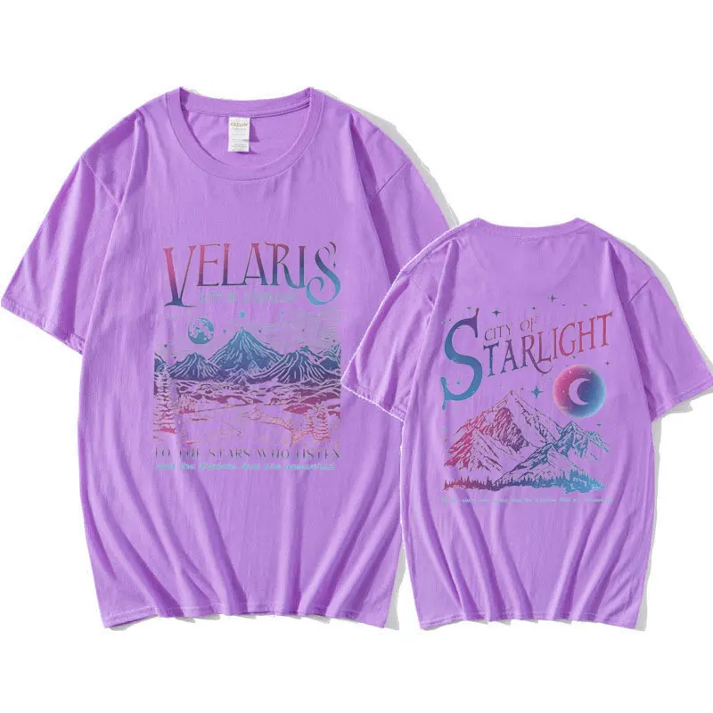 Velaris City of Starlight ACOTAR T Shirt Men Women The Night Court T-shirt Men Women Fashion Oversized Cotton T Shirts Tops Male