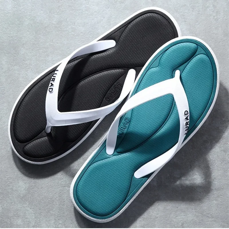 3D Memory Sponge PU Massage Men\'s Flip Flops Summer Antiskid Outdoor Sandal Clip Casual Beach House Rubber Soft Women Slippers